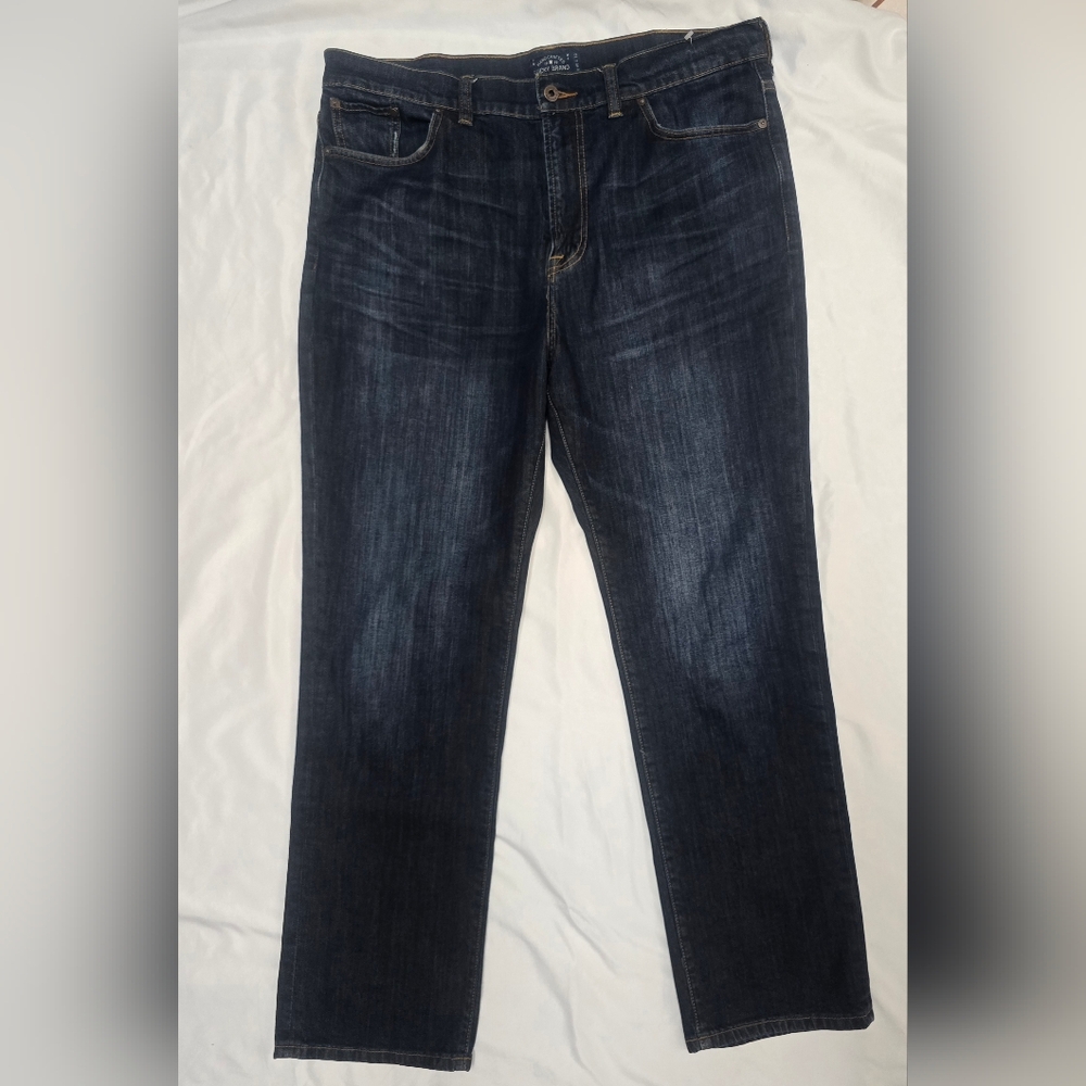 Lucky Brand Jeans Mens 40x32 Blue Dark Wash Cotton Stretch 329 Classic Straight